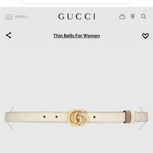 GUCCI Marmont Reversible Thin Belt Size 85